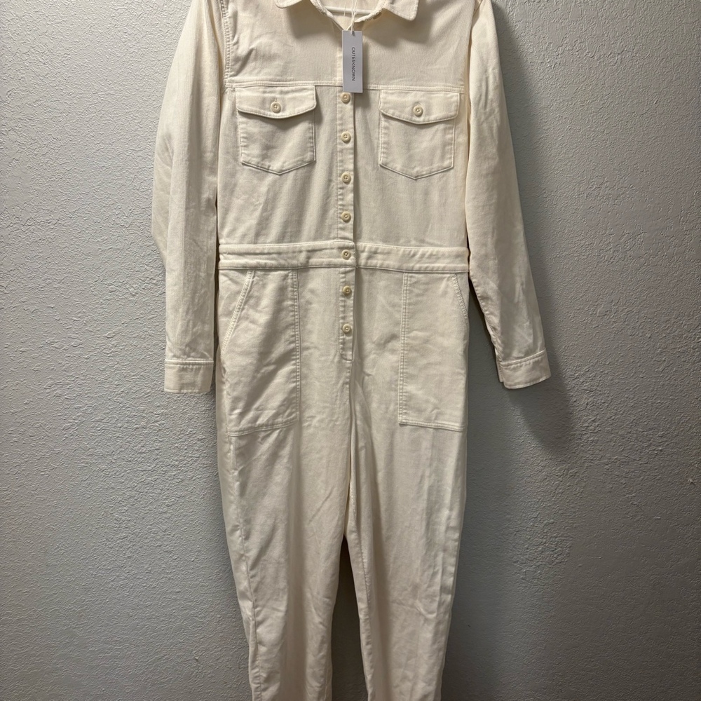 Outerknown Jumpsuit - white Neutrals medium NWT